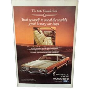 Vintage 1976 Thunderbird Treat Yourself Ad Advertisement